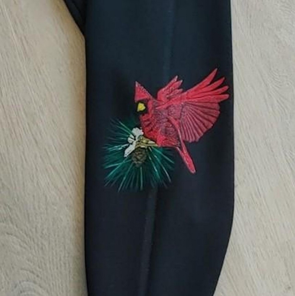 VTG 1990s Cardinal Bird Christmas Print Crew Neck Sweatshirt Size (XL) - Picture 7 of 8